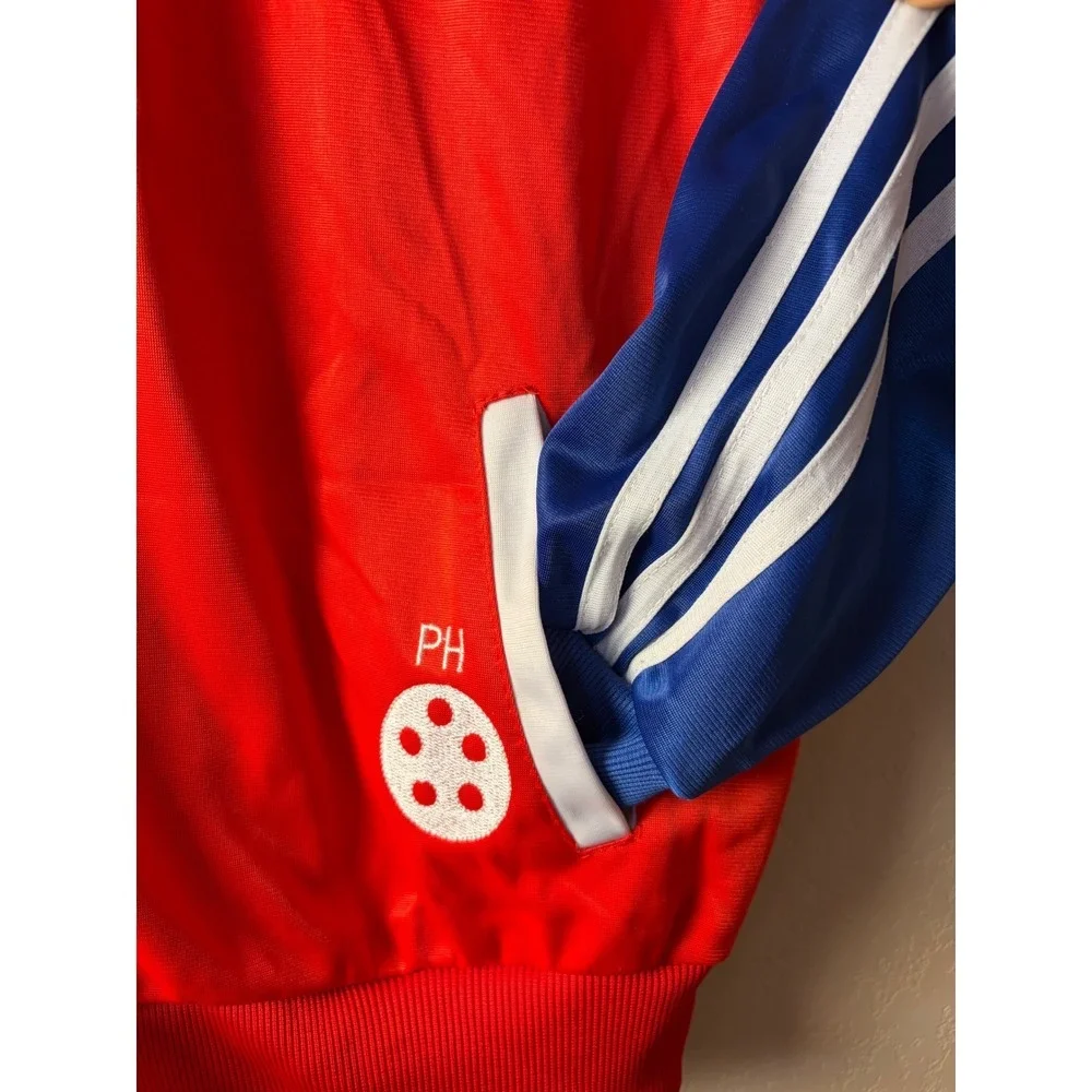 Adidas Philippines Track Jacket Blue Red White Volleyball Full Zip Mens xLarge